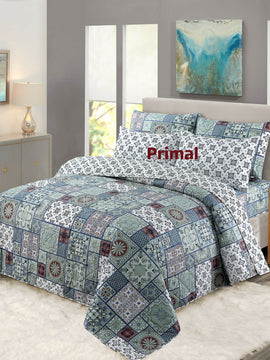 KING COMFORTER BED SPREAD 6 PCS-005 WITH FREE 1 EXTRA BED SHEET