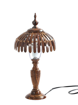 Wooden  Table Lamp Handcrafted