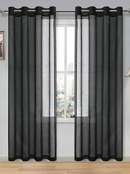 Durable Fabric Net Curtains Black