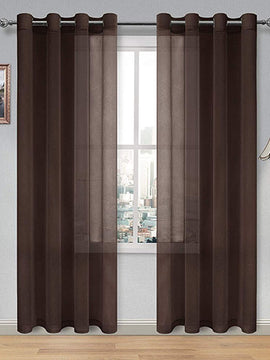 Durable Fabric Net Curtains Brown