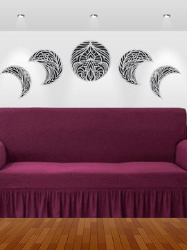 Turkish Sofa Cover Stretchable maroon