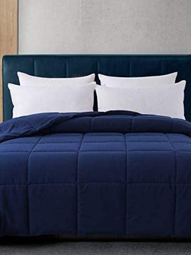 Luxury Plain Comforter For Summer Blue