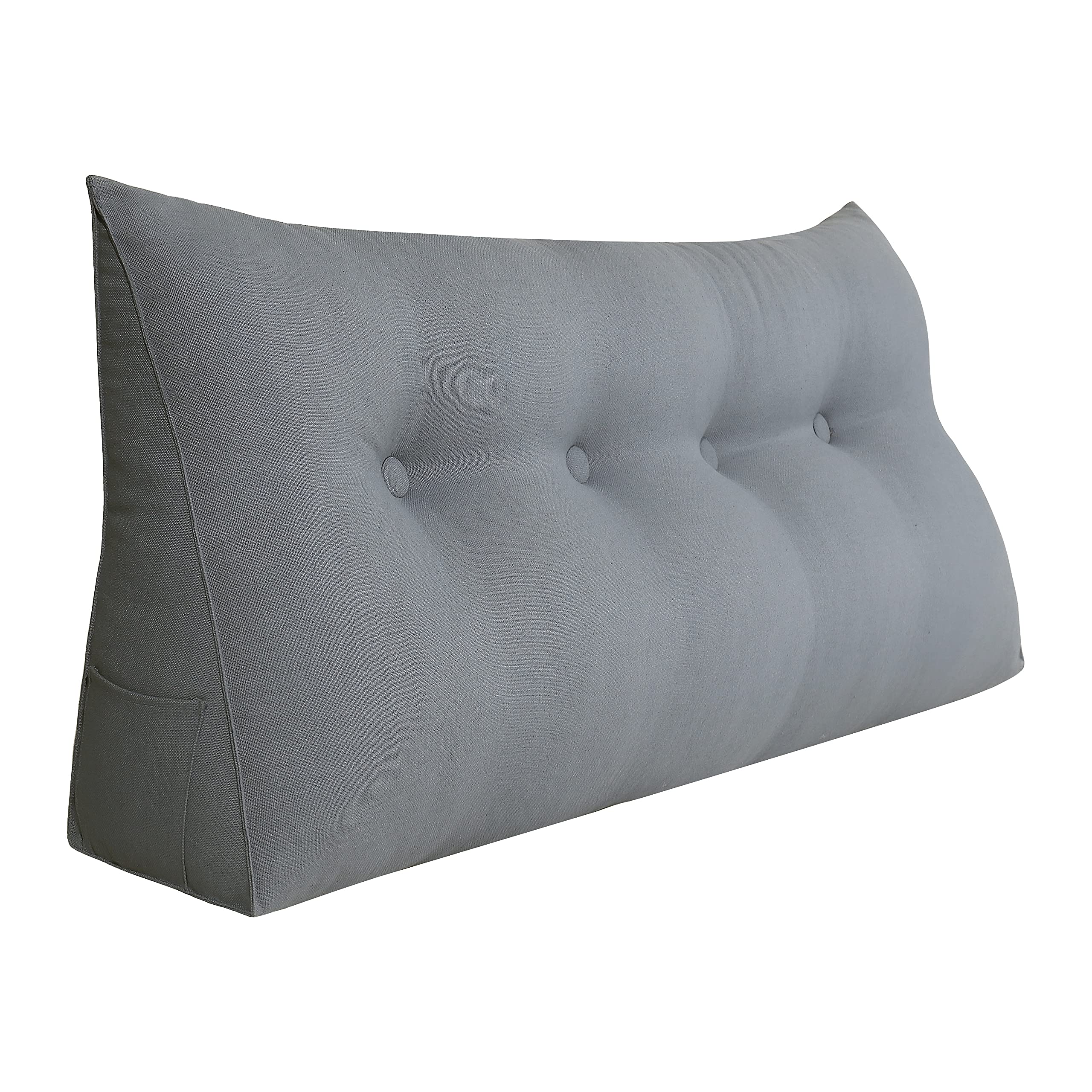Large Filled Bed Pillow Velvet Grey