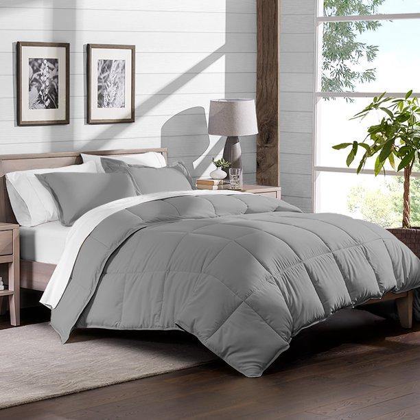 Luxury Plain Comforter For Summer Light grey