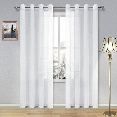 Durable Fabric Net Curtains White