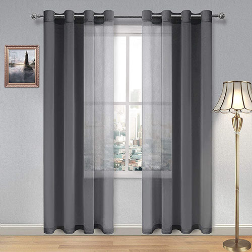 Durable Fabric Net Curtains Grey