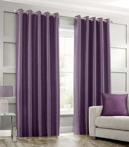Imported KOREAN  SILK Curtains Pair Purple