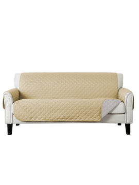 SOFA COVER-BEIGE WITH FREE TOWEL