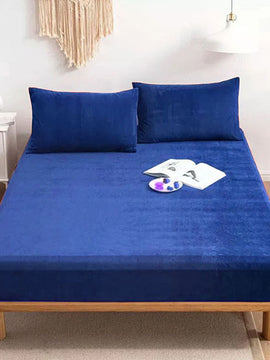 Premium Velvet Fitted  Sheet Royal Blue